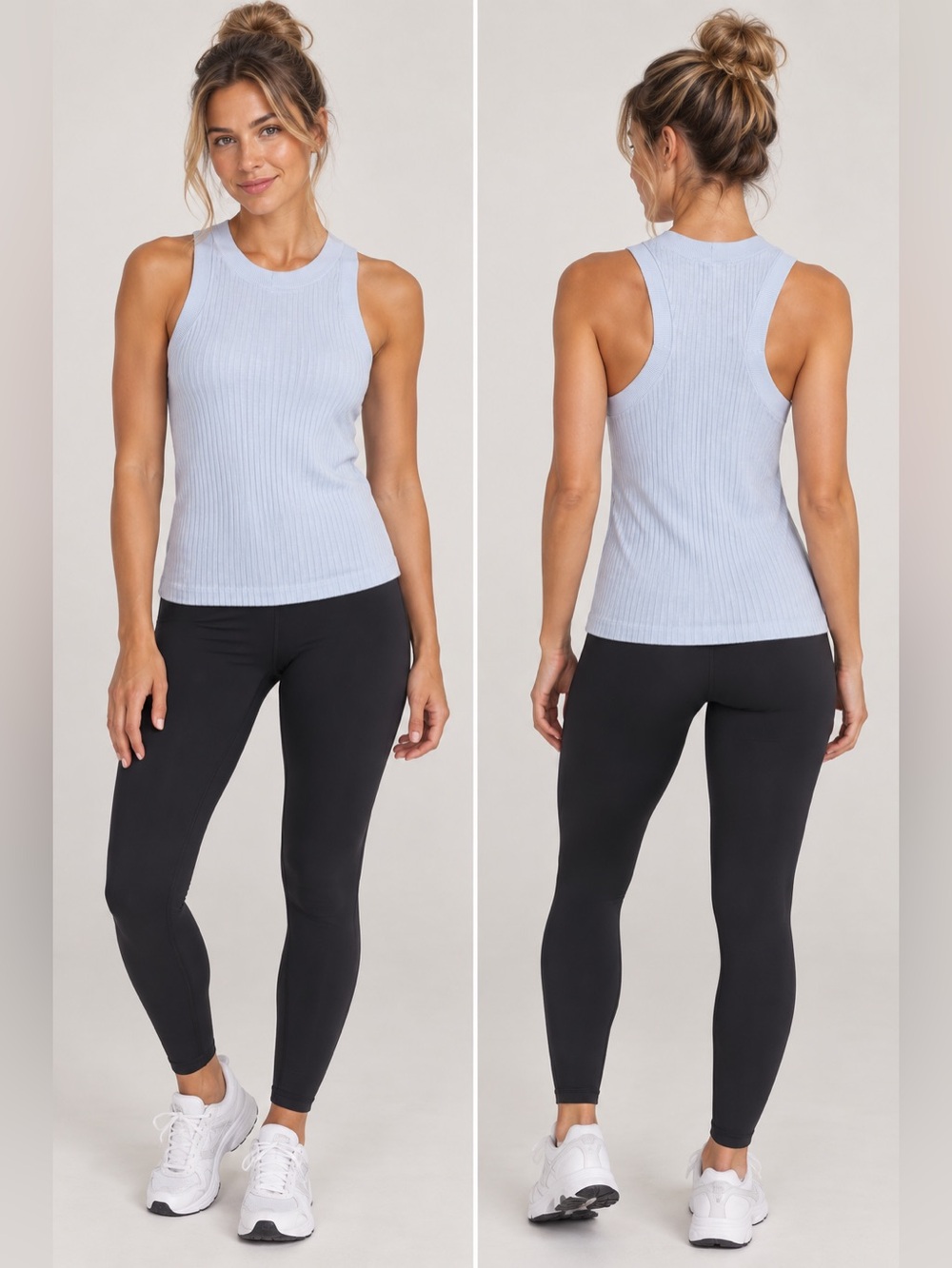 Project Social T Light Blue Ribbed Tank Top Size Small – Sleeveless